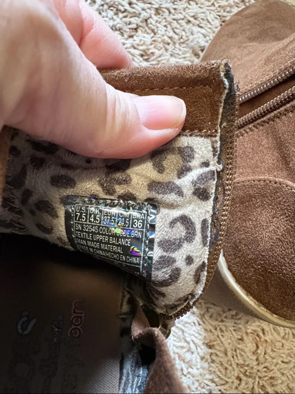 BOBS Women's Brown Suede Wedge Ankle Boots size 7.5